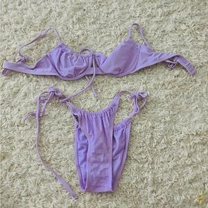 Purple bikini set - top and bottoms